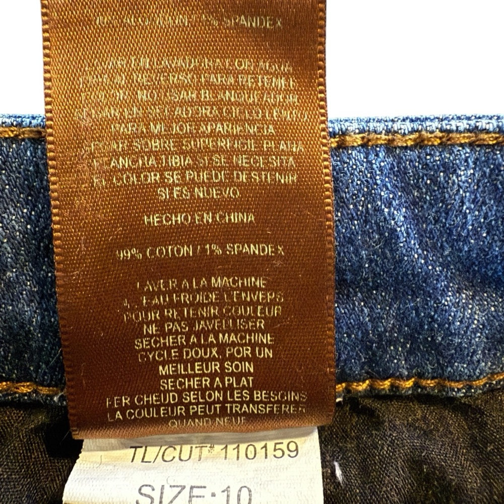Kut from the Kloth Amy Ankle Straight Leg Jeans Distressed Cuffed Women’s 10 - Picture 12 of 16